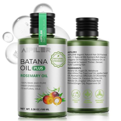 AIPILER Batana Oil for Hair Strenthening: Dr Sebi 100% Pure and Raw Honduras Hair Treatment Oil - Pre or Post Shower Hair care for Curly/Coily/Wavy Hair 3.38 fl oz(Rosemary)