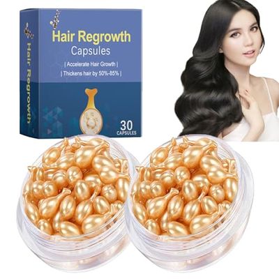 Hair Densityboost Capsules,Hair Treatment Serum,Tratamiento Para Cabello Seco Y Maltratado,Hair Vitamin Serum Capsule,Hair Serum For Frizzy And Damaged Hair (2pc)