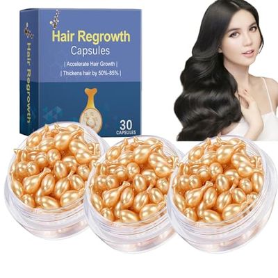 Hair Densityboost Capsules,Hair Treatment Serum,Tratamiento Para Cabello Seco Y Maltratado,Hair Vitamin Serum Capsule,Hair Serum For Frizzy And Damaged Hair (3pc)