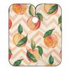 ALAZA Peaches Zigzag Geometric Barber Cape for Men Women, Waterproof Haircut Apron Beard Shaving Bib Hair Cutting Cloth 55 x 65 Inch view 1