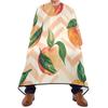 ALAZA Peaches Zigzag Geometric Barber Cape for Men Women, Waterproof Haircut Apron Beard Shaving Bib Hair Cutting Cloth 55 x 65 Inch view 2
