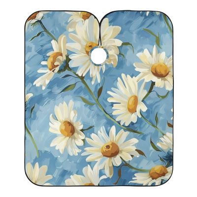 ALAZA Elegant Daisy Flowers Barber Cape for Men Women, Waterproof Haircut Apron Beard Shaving Bib Hair Cutting Cloth 55 x 65 Inch