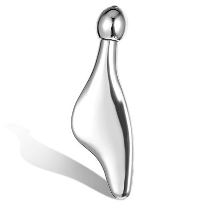 Andibro Eye Roller 2-in-1 Design, Stainless Steel Gua Sha Facial Tools Eye Cream Applicator with Roller Face Massager Tool for Face Eyes Neck Massager with Travel Pouch Skin Care Gifts(Silver)