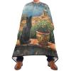 ALAZA Cat and Italy View Barber Cape for Men Women, Waterproof Haircut Apron Beard Shaving Bib Hair Cutting Cloth 55 x 65 Inch view 2