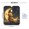 ALAZA Cute Bear Sit on The Moon Barber Cape for Men Women, Waterproof Haircut Apron Beard Shaving Bib Hair Cutting Cloth 55 x 65 Inch view 3