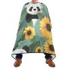 ALAZA Cute Panda and Sunflowers Barber Cape for Men Women, Waterproof Haircut Apron Beard Shaving Bib Hair Cutting Cloth 55 x 65 Inch view 2