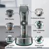 15 Motor Speed Adjustable Hair Trimmer Beard Hair Clipper Electric Barber LED Display Trimer for Men with Base view 2