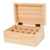 FOYTOKI Wood Essential Oil Organizer Box Compartment Storage for Organize Oils view 1