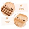 FOYTOKI Wood Essential Oil Organizer Box Compartment Storage for Organize Oils view 4