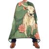 ALAZA Cow Cactuses Barber Cape for Men Women, Waterproof Haircut Apron Beard Shaving Bib Hair Cutting Cloth 55 x 65 Inch view 2