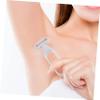NOLITOY 3pcs Manual Body Hair Trimmer for Women Precision Armpit and Leg Hair Lightweight Design for Travel Gentle Exfoliation for Smooth Gray view 2