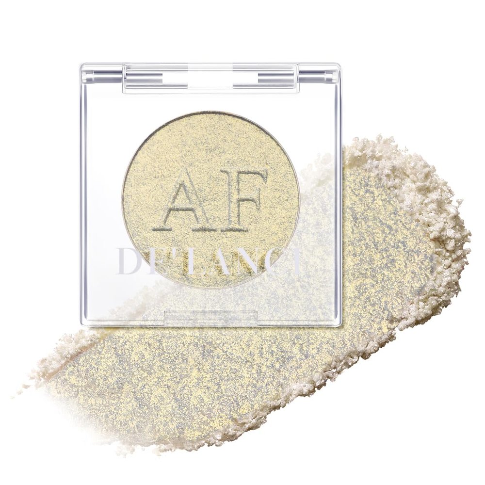 Highlighter Makeup Palette, Long Lasting New Formula, Dazzling Yellow-Gold Shimmer, Sheer Gold Base, Ideal for Face and Body Contour and Cheek Highlight (#03)