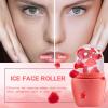 XHJRI Ice Face Roller Massager,Ice Cube Roller for Face, Eyes and Neck Naturally Conditioning and Skin Care,De-Puff Eye Bags,Reduce Migraine Pain,Reusable Massage Silicone Ice Mold (New Pink) view 2