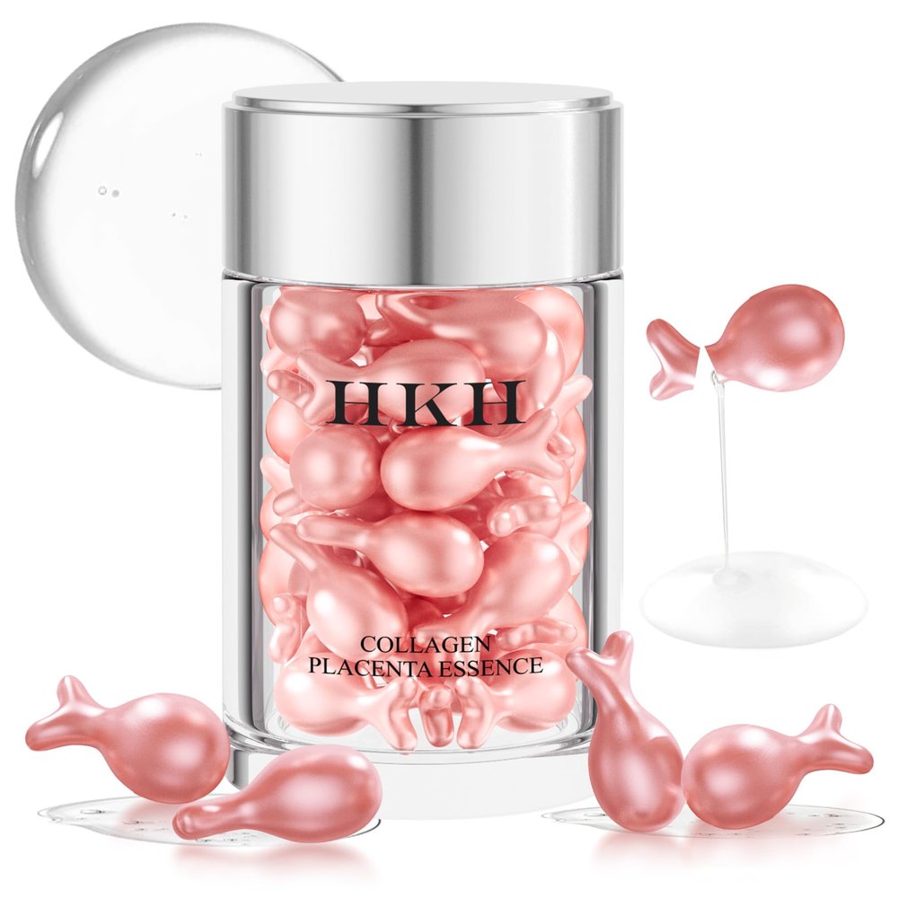 HKH Retinol Serum Capsules for Face: 48 Caps Anti-Aging Wrinkle Skincare Night Serum - Vitamin A & E Facial Oil for Women - Firming Smoothing & Hydrating - Travel-Friendly - 0.58 Oz Stocking Stuffers