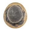Right Hair Hair Toupee For Men Remy Human Hair Swiss Lace Mens Toupee Bleached Knot Hair Piece For Men Hair Replacement System Mens Hairpiece 7X9#1B60#1B Off Black+60% Grey 120% Density view 4