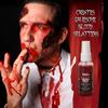 Festicy Authentic Halloween Fake Blood XL Set 2025 | 1.70oz Washable Liquid, 1.70oz Spray, 1.40 fl oz Gel, Sponge, Brush | Vampire Look | Vampire Makeup Kit, Special Effects Makeup view 3