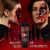 Festicy Authentic Halloween Fake Blood XL Set 2025 | 1.70oz Washable Liquid, 1.70oz Spray, 1.40 fl oz Gel, Sponge, Brush | Vampire Look | Vampire Makeup Kit, Special Effects Makeup view 4