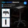 Tattoo Tray Rolling Trolley, Salon Rolling Tray Adjustable Height Utility Cart with 5 Rolling Casters Beauty Rolling Salon Tray Station Salon Stations for Hair Stylist Clinic Spa (Black w/Tool Holder) view 4