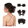 YUHUAWF Hair bun Messy Bun Hair Clip Easy-to-use Claw Clip Hairpiece Versatile Hairstyles Fluffy Wig for Thin or Thick Hair Hair Bun Hair Piece for Women(Black Brown) view 3
