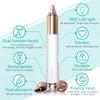 iMusthav 2 in 1 Eyebrow and Facial Hair Remover for Women Painless Flawless Electric Razor Epilator Trimmer Shaver with 18K Gold-Plated, USB Rechargeable, 360 LED for Eyebrow and Face Hair Removal view 2