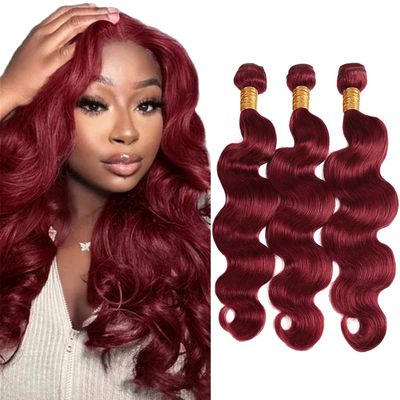 10 10 10 Inch Burgundy Bundle 99J Body Wave Human Hair Bundles Brazilian Virgin Hair 99J Red Bundles Wine Red Body Wave Bundle Hair Extensions