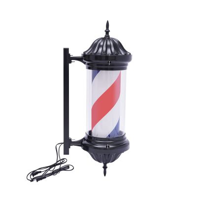 28'' Wall-Mounted Barber Pole Light Salon LED Stripes Pole Light Red White Blue Rotating Light Classic Style Hair Salon Spa Barbershop Open Sign Waterproof Save Energy