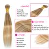 P27/613 Human Hair Bundles Honey Blonde Bundles Human Hair Blonde Straight Human Hair Bundles 14 16 18 inch Double Weft Blonde Bundles Human Hair Brazilian Virgin Hair Extensions view 4