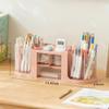 360 Rotating Makeup Brush Holder with 3 Drawers, Makeup Organizer Countertop with 10 Slots Pencil Holder,Hair Comb Holder for Vanity (Pink (3 Drawer)) view 4