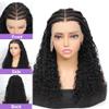 13X6 Braided Lace Front Wigs Human Hair Ready to Go Curly Wave Wigs for Black Women Pre Plucked Natural Hairline Deep Curly HD 180% Density Bob Wig Knotless Box Braids Wigs(braided wig, 16inch) view 2