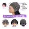 13X6 Braided Lace Front Wigs Human Hair Ready to Go Curly Wave Wigs for Black Women Pre Plucked Natural Hairline Deep Curly HD 180% Density Bob Wig Knotless Box Braids Wigs(braided wig, 16inch) view 4