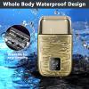 WAIKIL Portable Retro Electric Trimmer Efficient Cordless Beard Trimmer Dual Head Wet and Dry Men's Trimmer Beauty Instrument Suitable for Home Travel view 3
