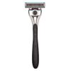 Timothy's Starter Shave Kit for Men-Precision 5 blade razor system with reusable silver handle, 1 oz. concentrated premium shave cream, 1 oz. concentrated shave gel, blade cover view 4