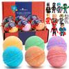 Bath Bombs for Kids with Surprise Toy Inside, 6 Pack Superhero Bath Toys and 1 Pack Ninja Bubble Bath Bomb, Gentle and Kids Safe, USA Made, Birthday Gift for Kids by Two Sisters view 2