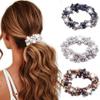 CAKURE Rhinestone Ponytail Holders Fancy Hair Ties Silver Scrunchies Sparkly Hair Accessories for Women view 1