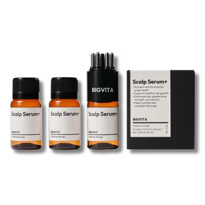 BIGVITA Scalp Serum + | Scalp Massager Applicator for Thicker, Fuller Hair | Hair Growth, Dry Scalp Relief | Biotin, AnaGain, Centella & Natural Leaf Extracts | Soothes Itchy, Flaky Scalp