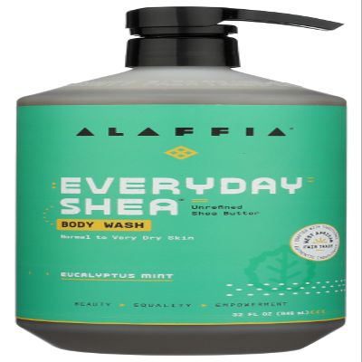 Alaffia Eucalyptus Mint Everyday Shea Body Wash, 32 Fz