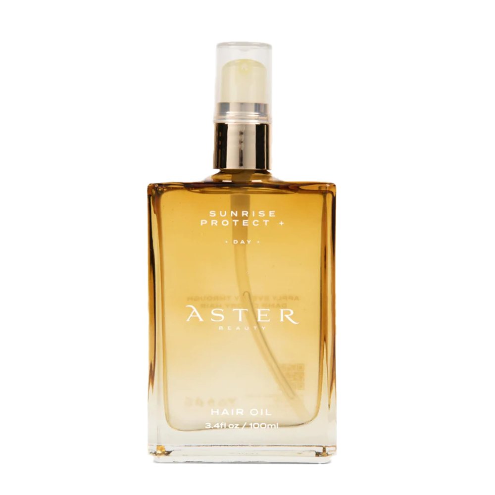 Aster Beauty Hair Oil for Frizz Control & Shine Sunrise Protect + Hair Oil |Daily Lightweight Treatment with Jojoba, Coconut & Argan Oil Multi-Use for All Hair Types (3.4 oz)