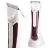 Pure Silk Body Hair Trimmer for Women, Rechargeable Womens Trimmer for Body Hair with 4 Guide Combs, Hypoallergenic and Heat-Resistant Ceramic Blades, LCD Screen, Built in Light, Waterproof view 3