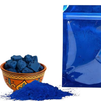Aker Fassi Blue Spirulina Powder - Pure Moroccan Nila Powder - Natural Skin Brightening & Detoxifying Mask for Face & Body- blue powdr nila soap