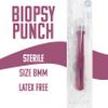NinthAvenue Basics Sterile Disposable Biopsy Punch Curettes, Size 8MM, Biopsy Dermal Punch Curette for Piercing & Lab Use with Protective Handle, 1 Pack view 2