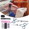 ERoomQ Professional Salon Barber Hairdressing Scissors Kit Hair Clipper Thinning Cutting Hair Styling Tool About 17cm Flat Shear view 3