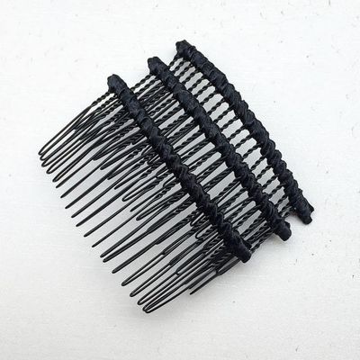 Ailwelia Women Magic Hair Combs Wood Beaded Stretch Double Side Combs Clips Bun Maker Hair Accessories