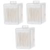 FOMIYES 600pcs Cotton Buds Bulk Sterilize Dust Makeup Cotton Swabs Double Tips Portable Box for Face Eye Nail view 1