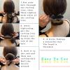 4 Pcs Hair Bun Maker-Flowers Deft Bun Maker Magic Donut Hair Bun Maker French Hairstyle Twist Bun Hair Accessories for Girls Hair(2 Black+2 White) view 2