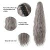 AEYSD-456 Ponytail Hair Extension Natural Fluffy Pony Tail Synthetic Hairpiece for Women Silver Gray Blonde Ponytail Hair Extension Claw Clip 24inch Long Curly Ponytail Hairpiece(NMW1047-7) view 3