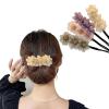 4 Pcs Deft Bun Maker - Magic Donut Hair Buns for Girls (Pink+Gray+Purple+Yellow) view 1
