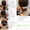 4 Pcs Deft Bun Maker - Magic Donut Hair Buns for Girls (Pink+Gray+Purple+Yellow) view 2