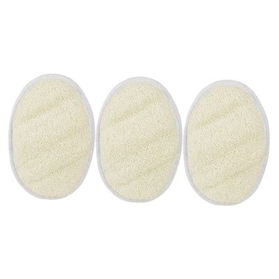 HAKIDZEL 3pcs Multi-function Exfoliating Loofah Scrubbers for Body Care Soft and Bathing Pads for Thorough Skin Cleaning and Gentle Exfoliation