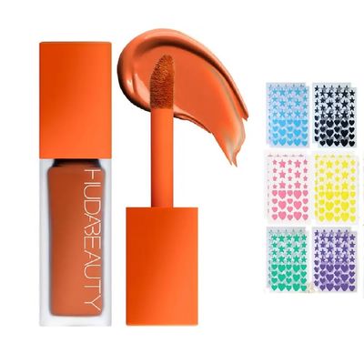 H.U.D.A BEAUTY #FAUXFILTER Under Eye Color Corrector 0.3 oz / 9 mL (Papaya, 0.3 oz / 9 ml) + Bonus Acne Patch (36 Pieces)