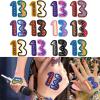 Tuoshei 30 Pcs Concert Merch,13 Temporary Tattoo,13 Tattoo, Hand tattoo, Star Temporary Tattoos, Concert Accessories for Singer Gifts view 1